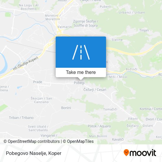 Pobegovo Naselje map