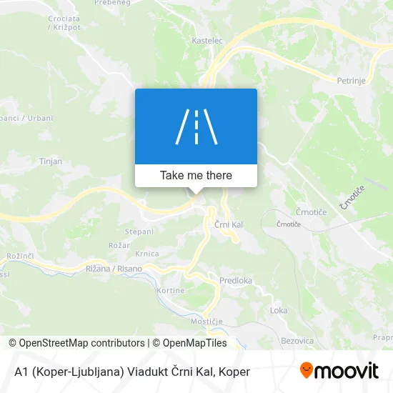 A1 (Koper-Ljubljana) Viadukt Črni Kal map