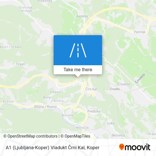 A1 (Ljubljana-Koper) Viadukt Črni Kal map