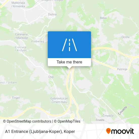 A1 Entrance (Ljubljana-Koper) map