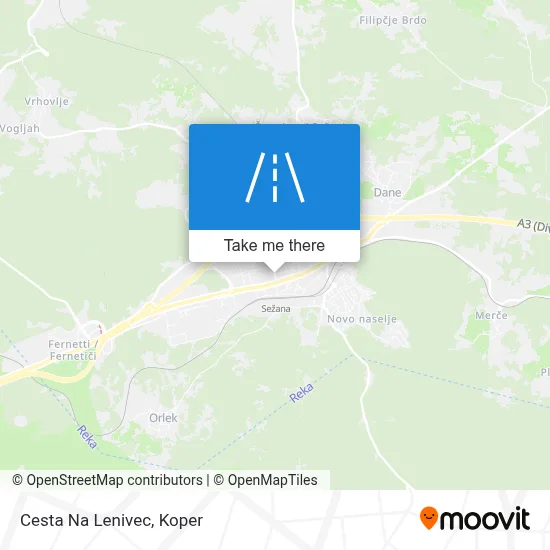 Cesta Na Lenivec map