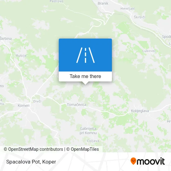 Spacalova Pot map
