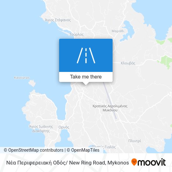 Νέα Περιφερειακή Οδός/ New Ring Road map