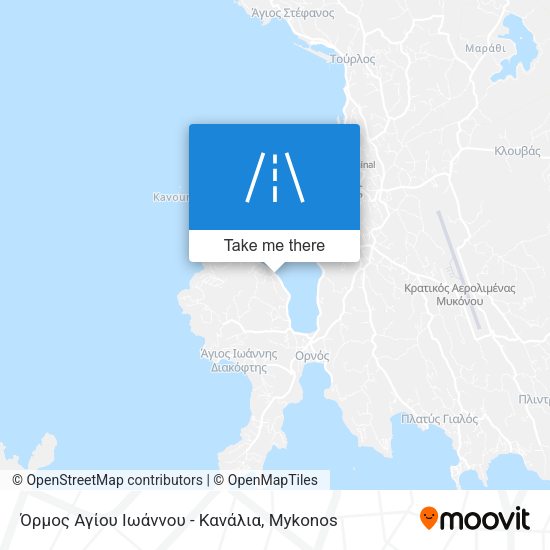 Όρμος Αγίου Ιωάννου - Κανάλια map