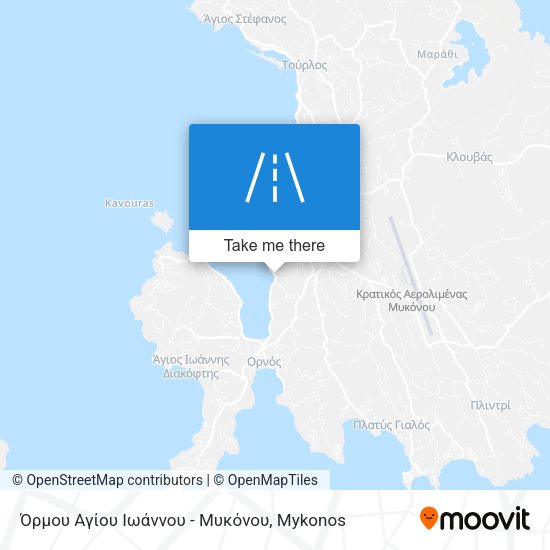 Όρμου Αγίου Ιωάννου - Μυκόνου map