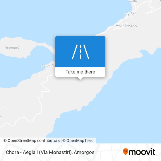 Chora - Aegiali (Via Monastiri) map