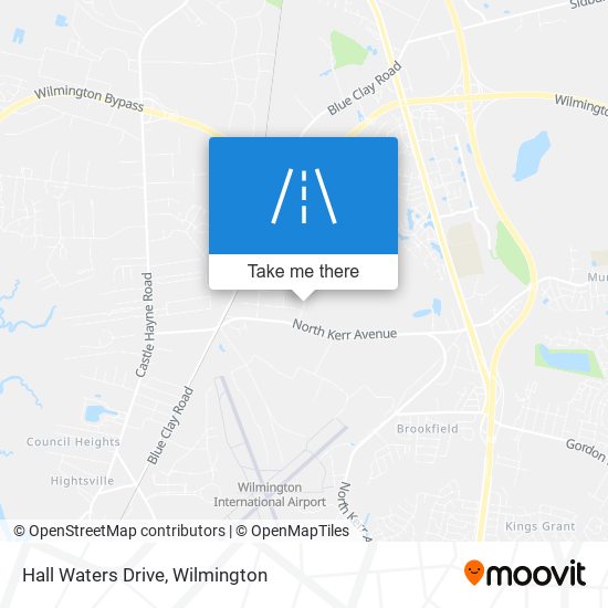 Hall Waters Drive map