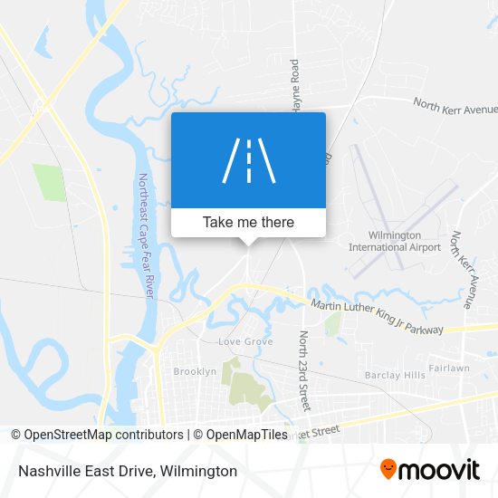Mapa de Nashville East Drive