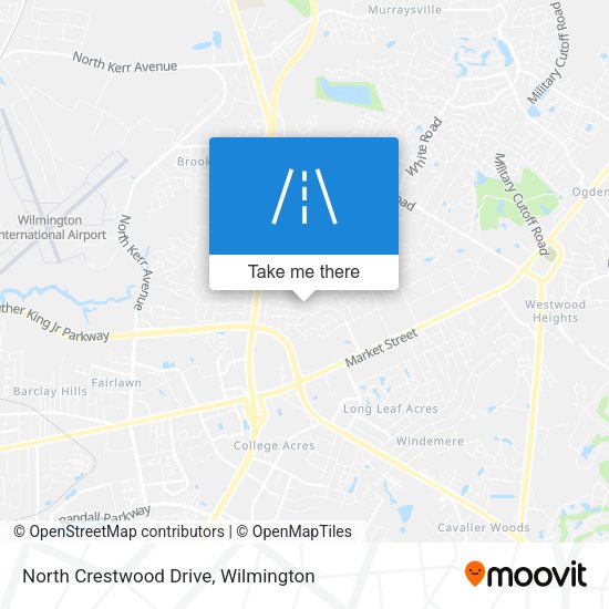 North Crestwood Drive map