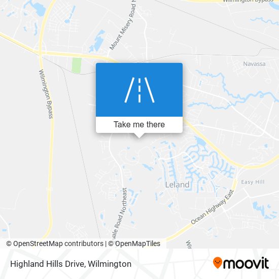 Highland Hills Drive map