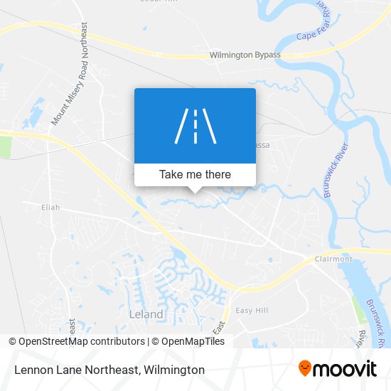 Lennon Lane Northeast map