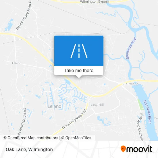 Oak Lane map