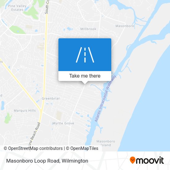 Masonboro Loop Road map
