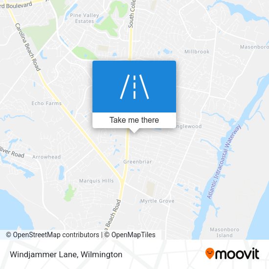 Windjammer Lane map