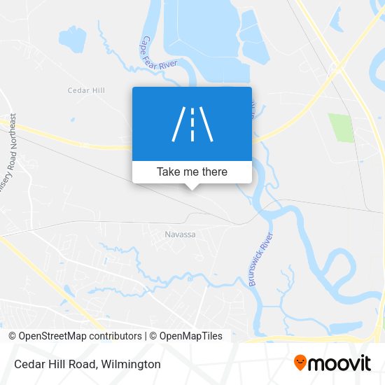 Cedar Hill Road map