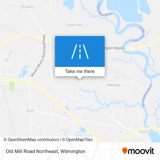 Old Mill Road Northeast map