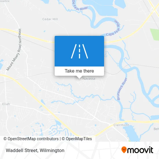 Waddell Street map