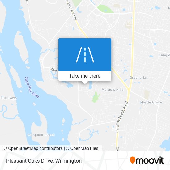 Mapa de Pleasant Oaks Drive