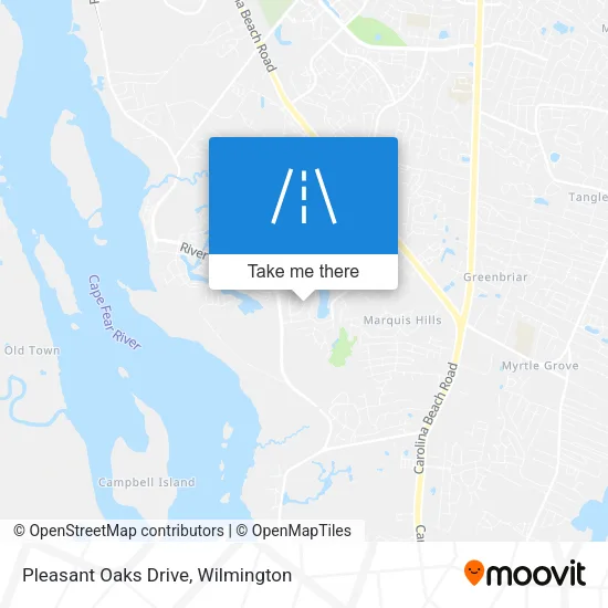 Pleasant Oaks Drive map