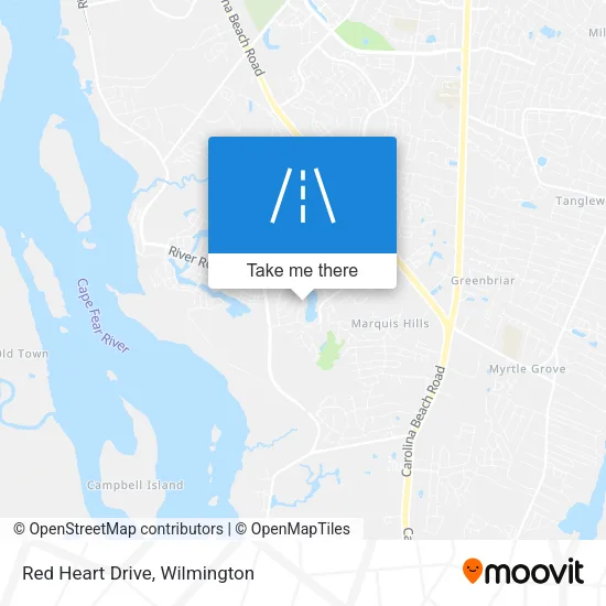 Red Heart Drive map