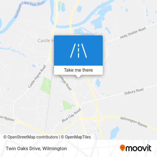 Twin Oaks Drive map