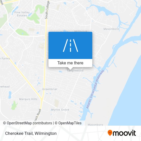 Mapa de Cherokee Trail