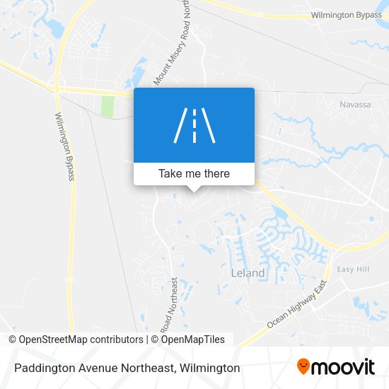 Mapa de Paddington Avenue Northeast