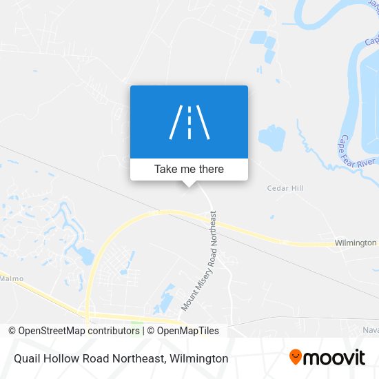 Quail Hollow Road Northeast map