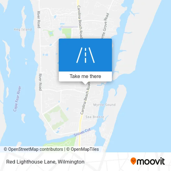 Red Lighthouse Lane map