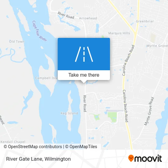 River Gate Lane map