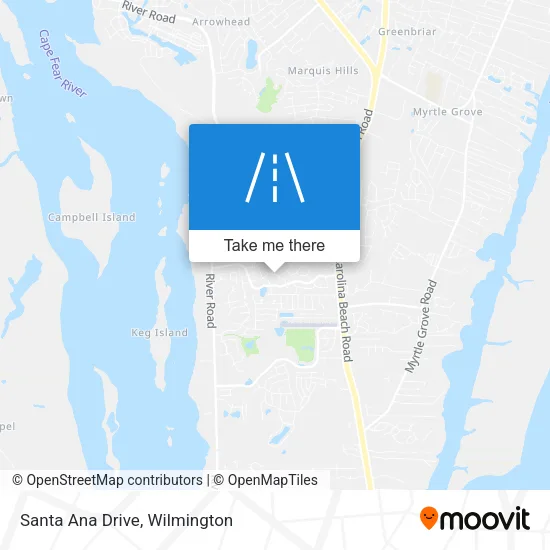 Santa Ana Drive map