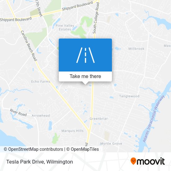 Mapa de Tesla Park Drive