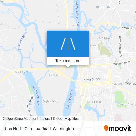 Uss North Carolina Road map