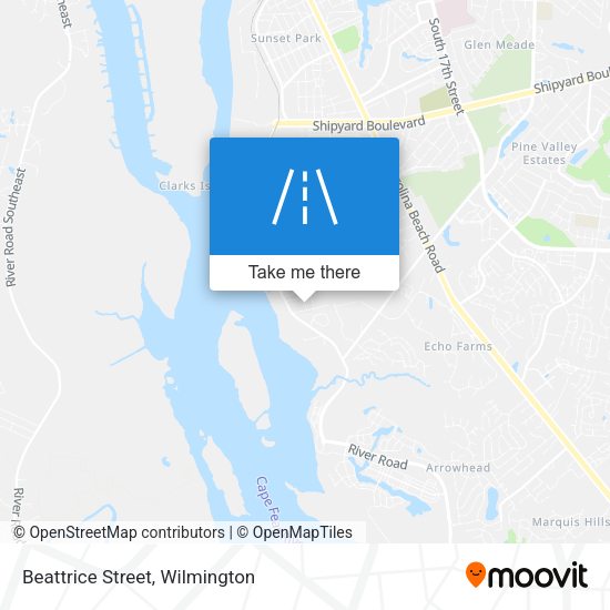 Mapa de Beattrice Street