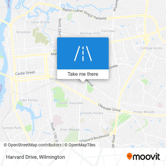 Harvard Drive map