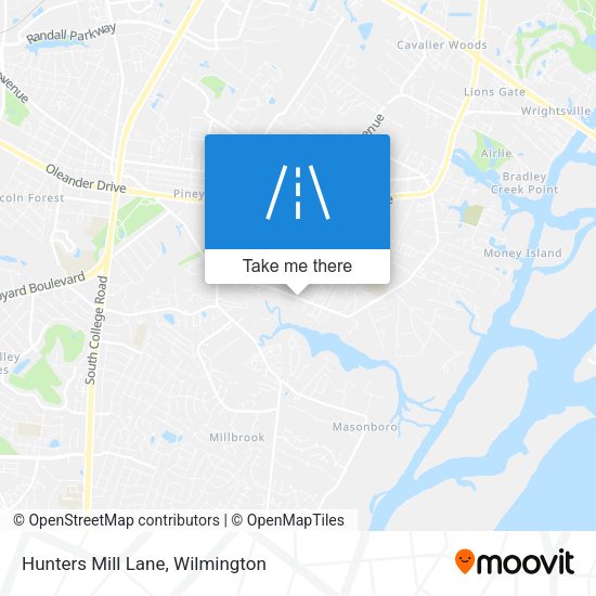 Hunters Mill Lane map