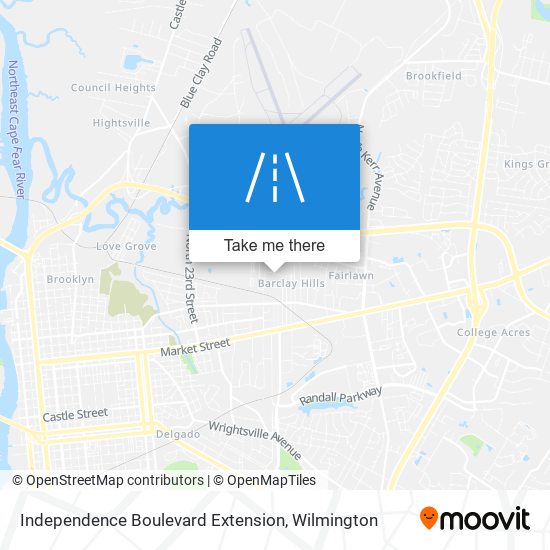 Independence Boulevard Extension map