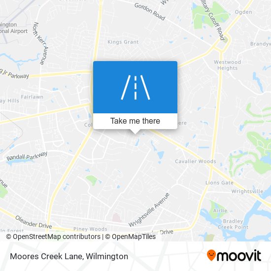 Moores Creek Lane map