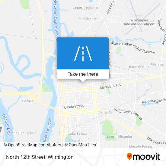 North 12th Street map