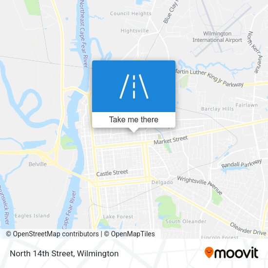 Mapa de North 14th Street