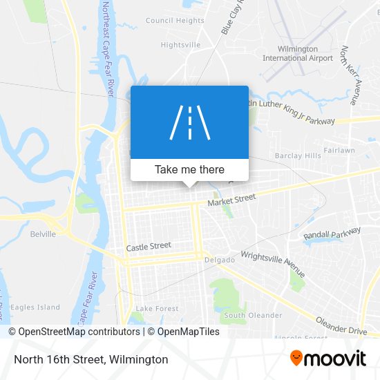 North 16th Street map