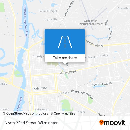 North 22nd Street map