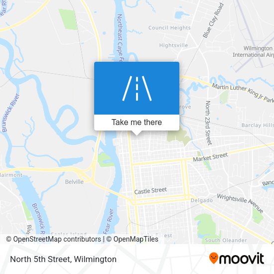 North 5th Street map