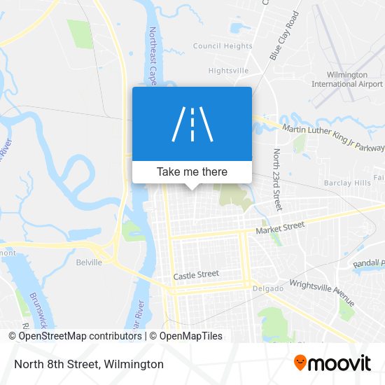 North 8th Street map