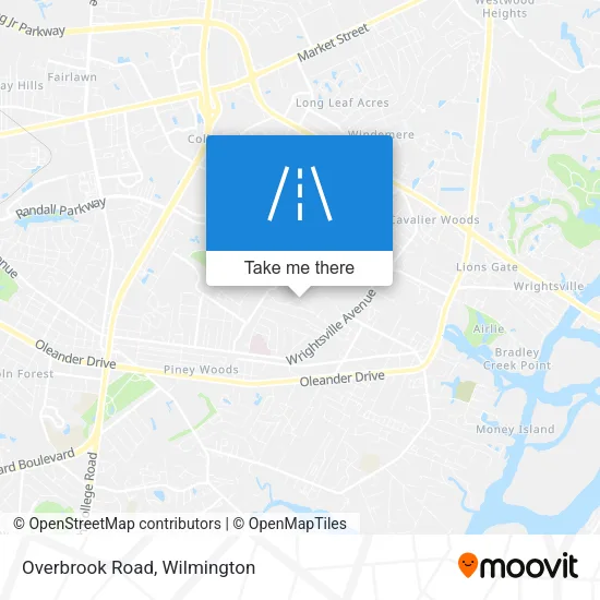Overbrook Road map