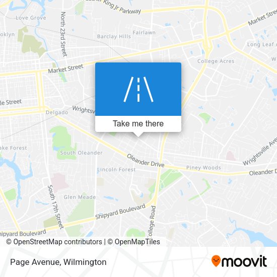Mapa de Page Avenue
