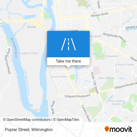Mapa de Poplar Street