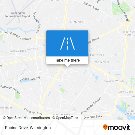 Racine Drive map