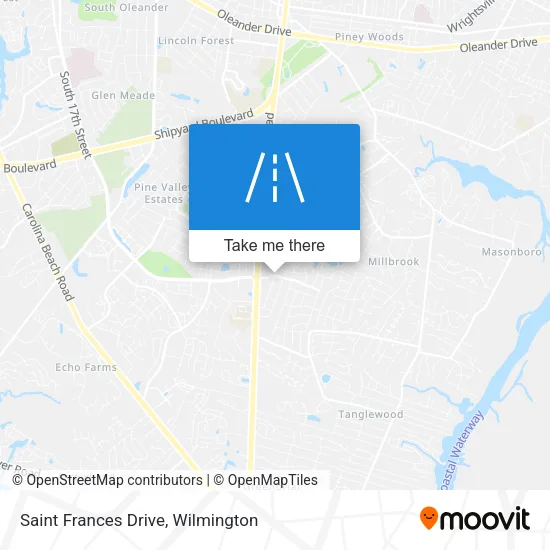 Saint Frances Drive map