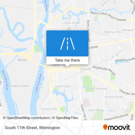 South 11th Street map